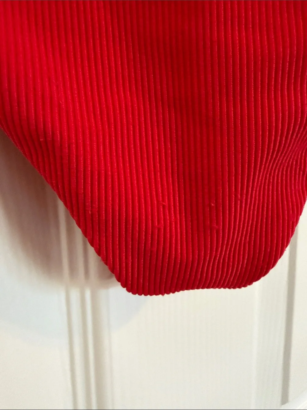 Beach Riot Red Ribbed V-Neck One-Piece Swimsuit size large